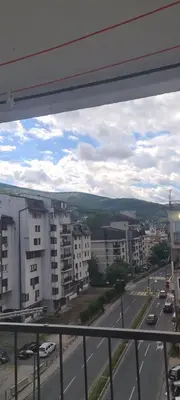 a view of a city with buildings and a street at Ali app in Travnik